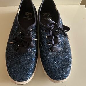 Keds x Kate Spade Blue Glitter Sneakers